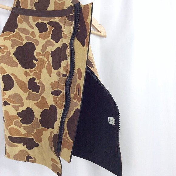 Vintage Cabelas Neoprene Camo Dog Vest Hunting Sydney Nebraska 80s Zip Size XXL - Picture 6 of 9